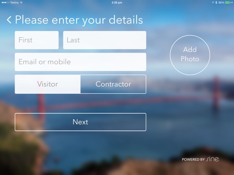 SinePoint | Visitor Registration screenshot 2