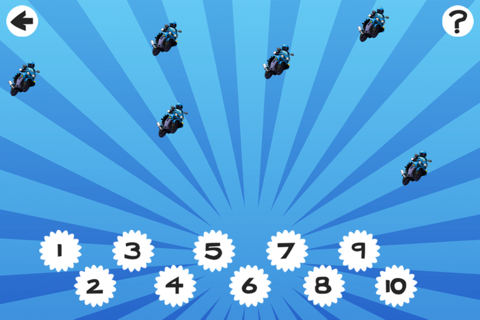 A Motorcycle Counting Game for Children: learn to count 1 - 10 screenshot 3