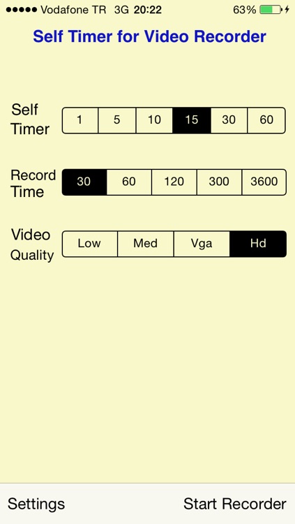 Self Timer for HD Video Camera