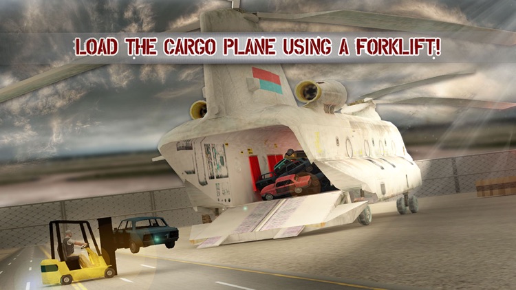 Real car transporter cargo helicopter simulator