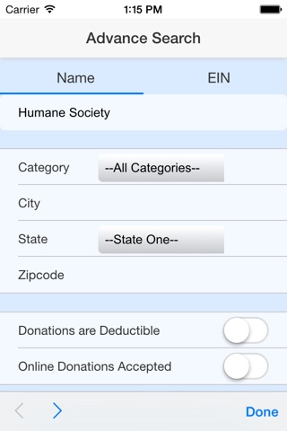 Charity Search screenshot 2