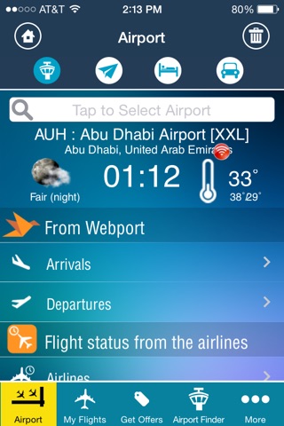 Abu Dhabi Airport Pro (AUH) Flight Tracker radar screenshot 2