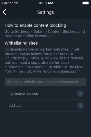 Refine - Customizable Ad Blocker for Safari screenshot 3