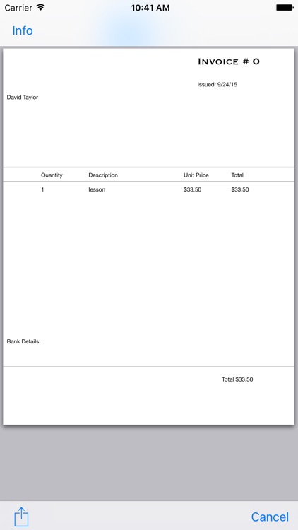 Invoice Small Business Lite