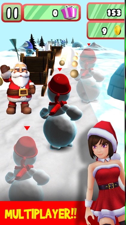 3D Lady Santa Run - Frozen Happy New Year Racing screenshot-3