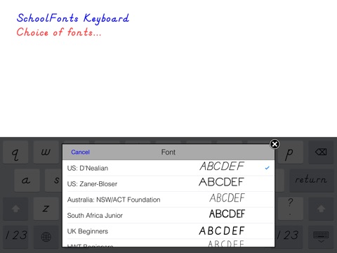 SchoolFonts Keyboard - Lowercase and Uppercase screenshot 4