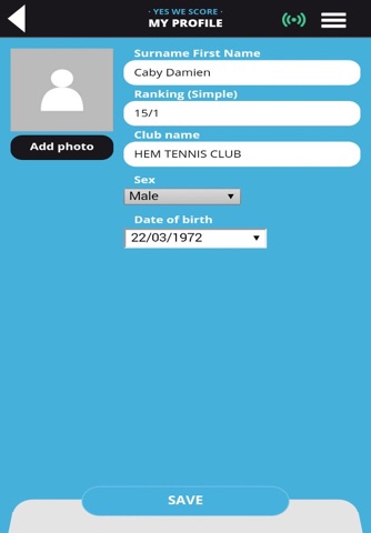 YesWeScore Tennis screenshot 3