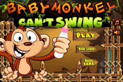 Cute Baby Monkey Can't Swing PAID - Crazy Animal Jungle Adventure screenshot 3