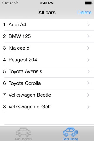 Car Registry screenshot 2