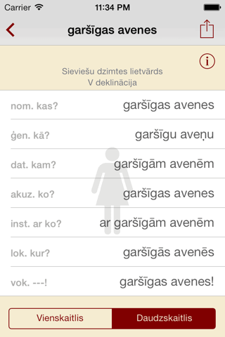 Latvian Nouns screenshot 3