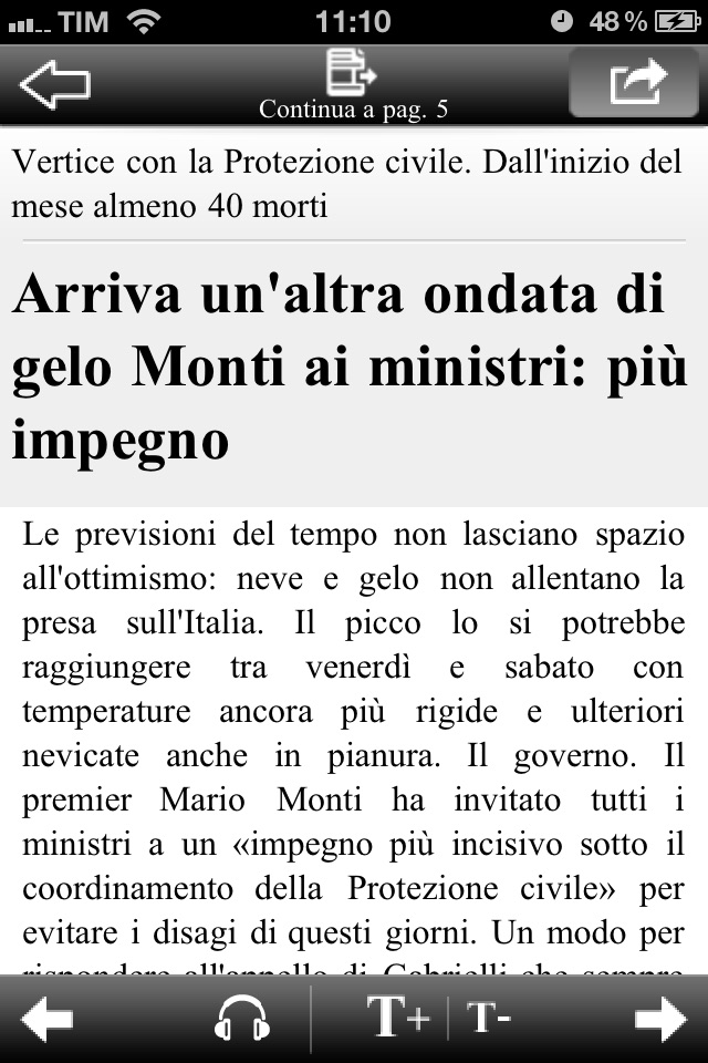 Corriere della Sera - Digital Edition per iPhone screenshot 4