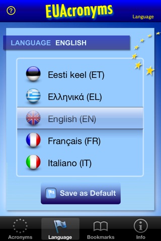 EUAcronyms screenshot 2