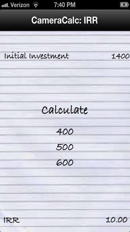 Internal Rate of Return (IRR) Financial Calculator screenshot-4