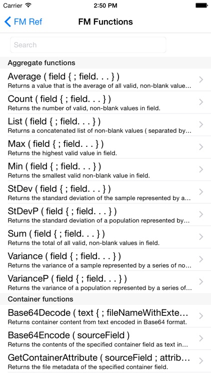 Reference for FileMaker