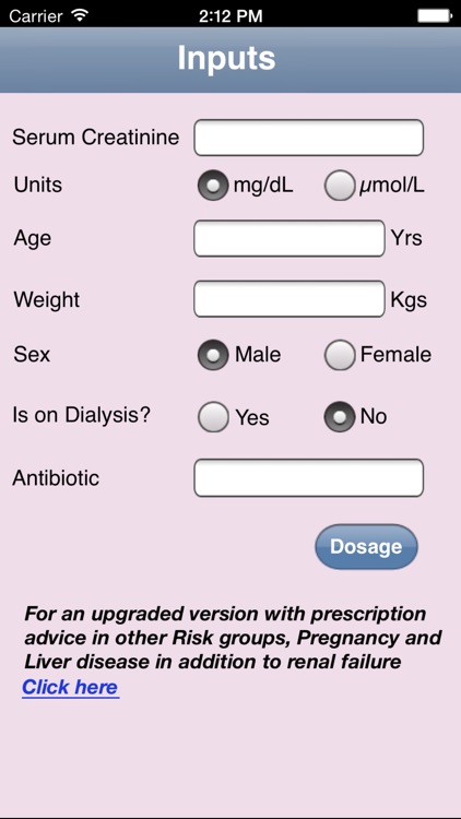 Antibiotic Dosage Calculator