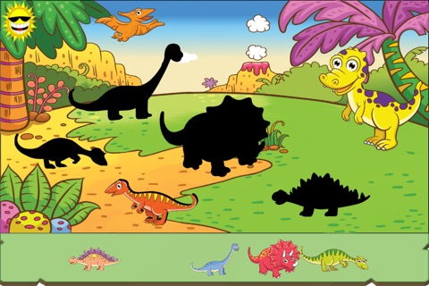 Dinosaur Shape Puzzle - Educational Learning Games For Kids In Preschool  & Toddlers Free screenshot 2