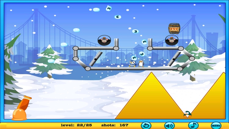 Penguin Shooting Gallery – Winter Wonderland Snowball Fight Free screenshot-3