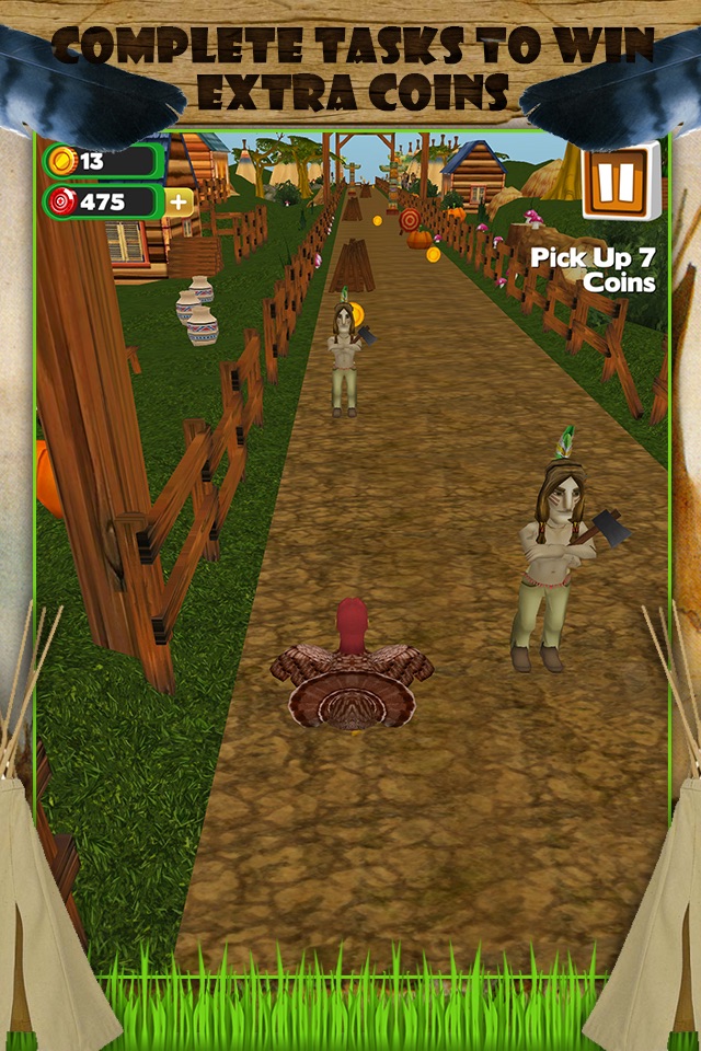 3D Turkey Run Thanksgiving Infinite Runner Game FREE screenshot 4