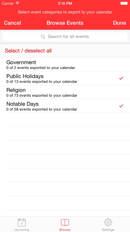 Holidays Plus US - Holiday tracker with calendar export screenshot-3