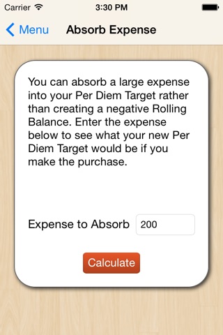 Per Diem Personal Budgeting screenshot 3