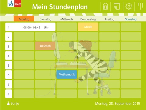 Der Zebra - Stundenplan screenshot 2