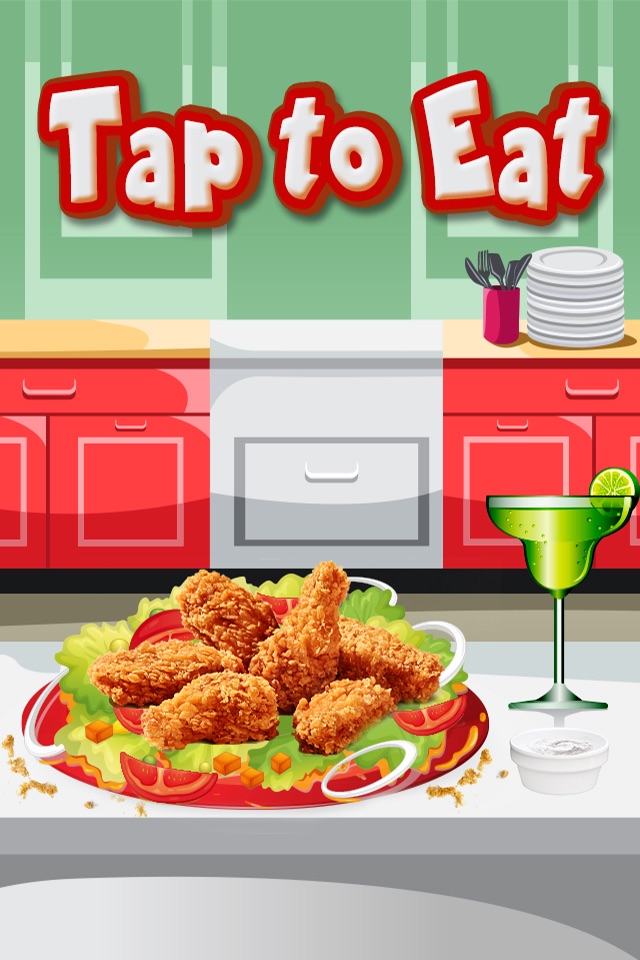Spicy chicken wings maker – A fried chicken cooking & junk food cafeteria game screenshot 4