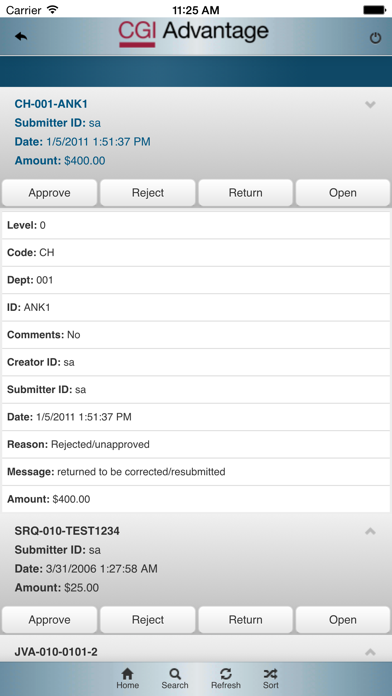 How to cancel & delete CGI Advantage Worklist Approvals from iphone & ipad 3