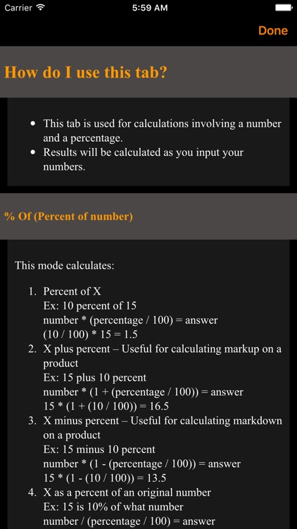 PercentDiff - the Shaolo Percent and Percentage Calculator