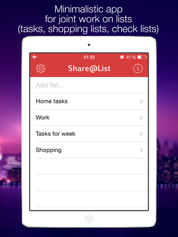 Share@List is a minimalistic application for joint work on lists (tasks, shopping lists, check lists) Productivity