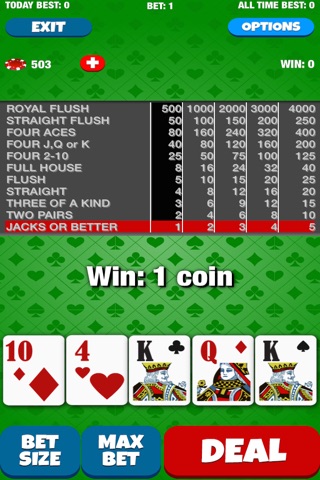 A Video Poker Casino Game screenshot 3