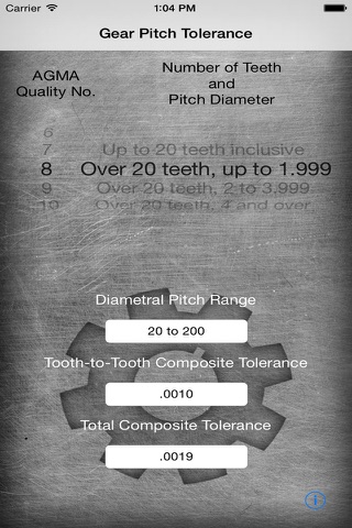 Gear Pitch Tolerance - AGMA Standard Gearing screenshot 2