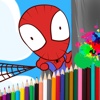 Coloring Kids Game With Spider Man Version