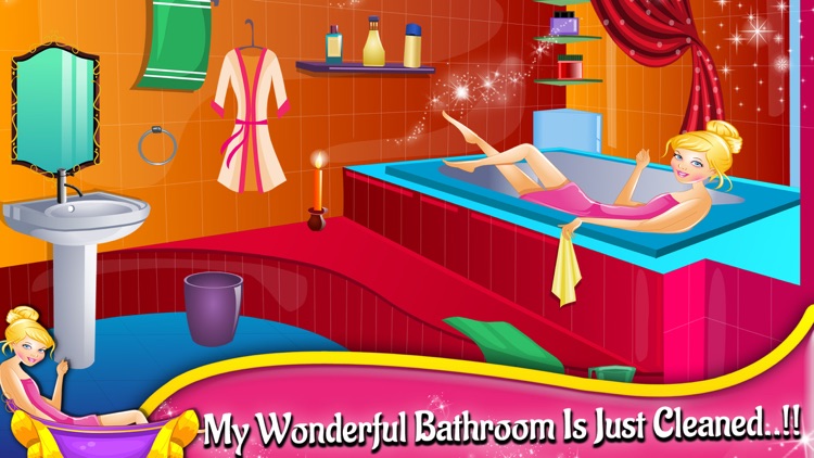 Princess  Clean Bathroom kids learning games
