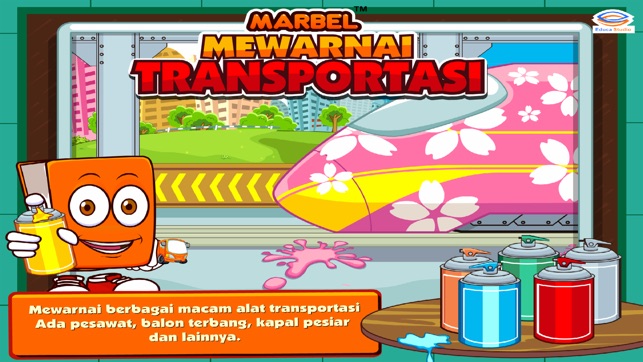 Marbel Mewarnai Transportasi