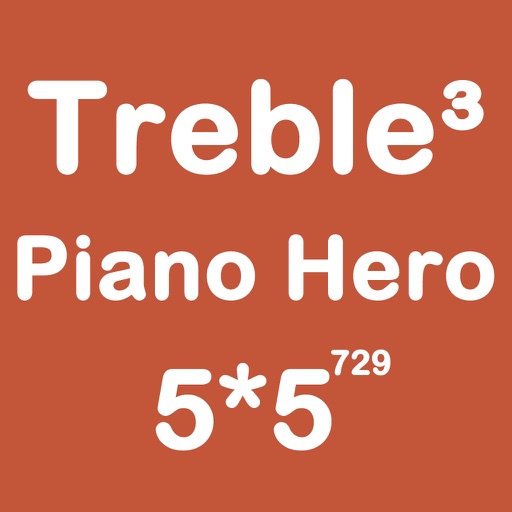 Piano Hero Treble 5X5 - Merging Number Block And  Playing With Piano Music icon