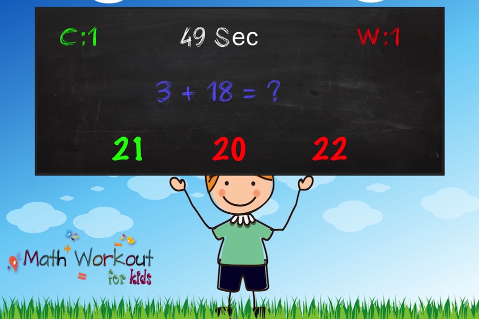 Math Workout for Kids - Practice, Timed Quiz for Preschool, Kindergarten and 1st Grade screenshot 3