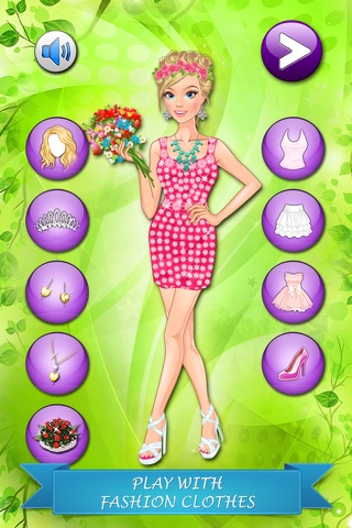 Flower Garland Girl - Dress up game for girls and kids who love makeover and make-up screenshot 2