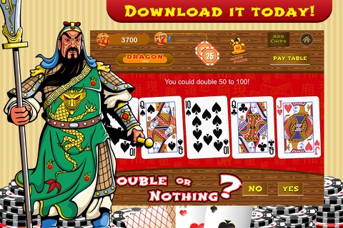 Ace Video Poker LITE - Golden Dragon Empire screenshot 4
