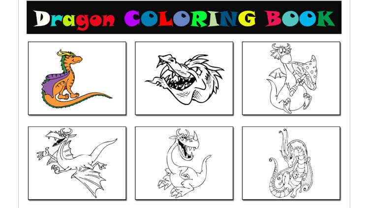 Fantasy Dragon Coloring Book for Children