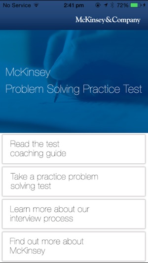 McKinsey Problem Solving Practice Test