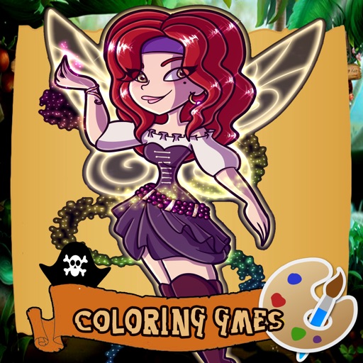 Coloring Game For Pirate Fairy Edition icon