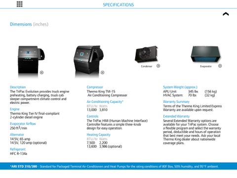 Thermo King TriPac™ Evolution APU screenshot 3