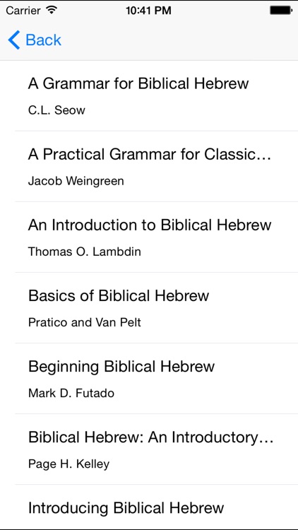 Biblical Hebrew Vocabulary
