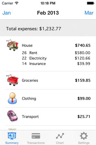 iExpenses with Sync screenshot 2
