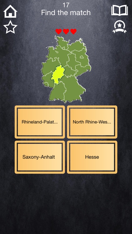 Mem-O-ri Germany Quiz - learn all the names, capitals, flags and locations of the German federal states