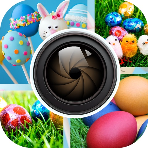 Easter Bunny 2015 Photo Frame Editor - Candy , Kids , Rabbits and Chocolate Eggs Collage FREE