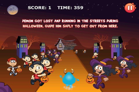 Halloween Demon Run - Street Monster Rush- Free screenshot 2