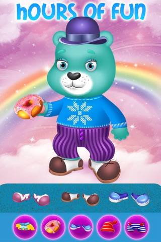 Copy and Care For My Cute Little Rainbow Bears - Educational Fashion Studio Dress Up Free Game screenshot 4