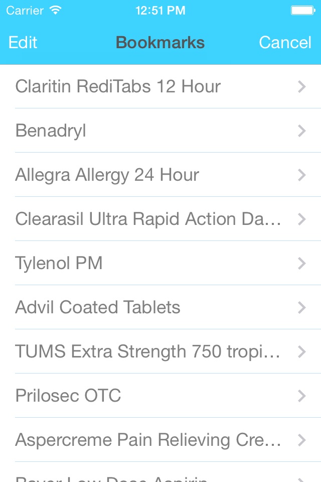 OTC Assistant - over the counter drugs by symptom, brand name, or ingredient screenshot 4
