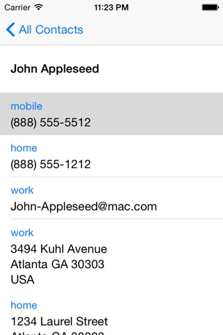 WatchCard - Business Cards for Apple Watch screenshot 2